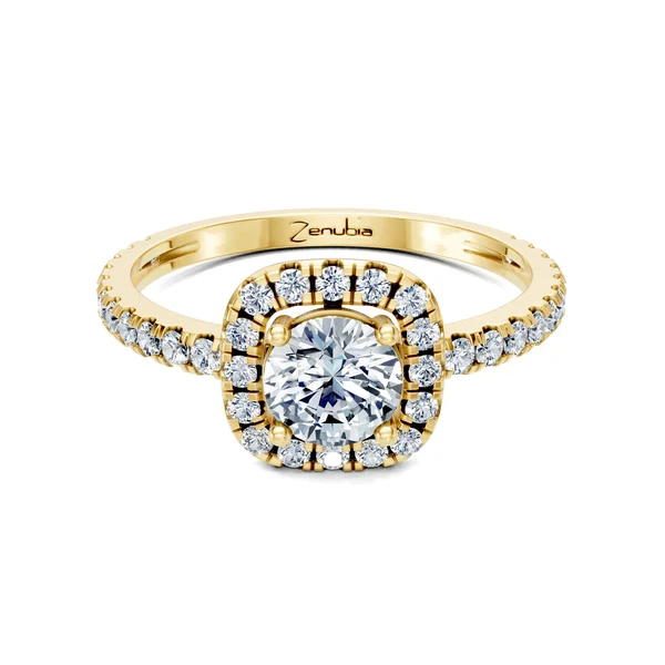 Zenubia_Schmuck_Winterthur_Verlobungsring_LEONORA_front_Gelbgold