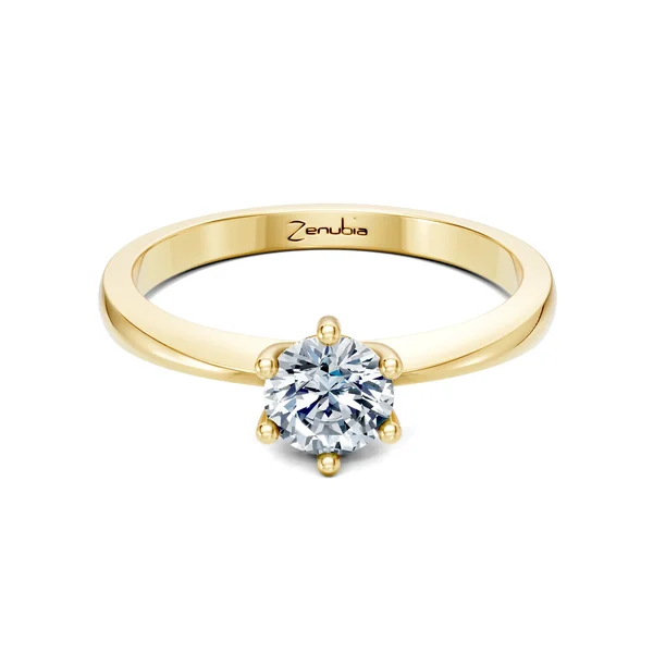 Zenubia_Schmuck_Winterthur_Verlobungsring_LENA_front_Gelbgold