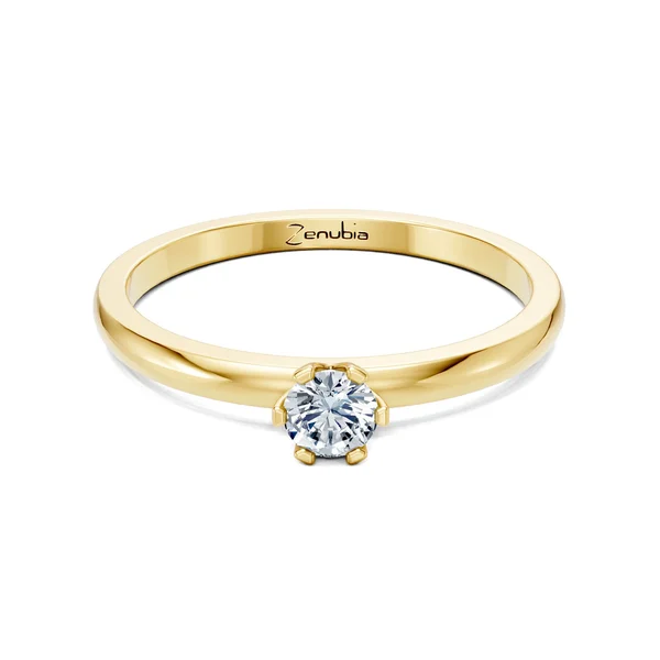 Zenubia_Schmuck_Winterthur_Verlobungsring_LEONIE_front_Gelbgold