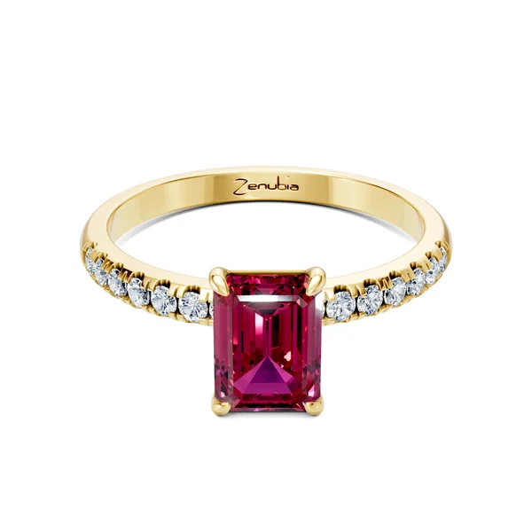 Zenubia_Schmuck_Winterthur_Verlobungsring_FLORA_front_Gelbgold