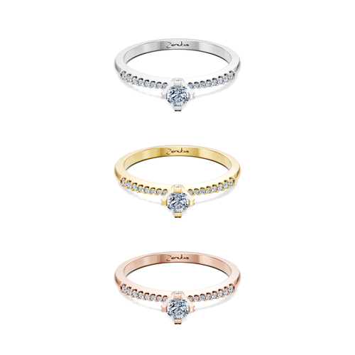 Larea_3erKombi_Larea-Verlobungsring_Zenubia_Weissgold_Gelbgold_Rosegold_Platin