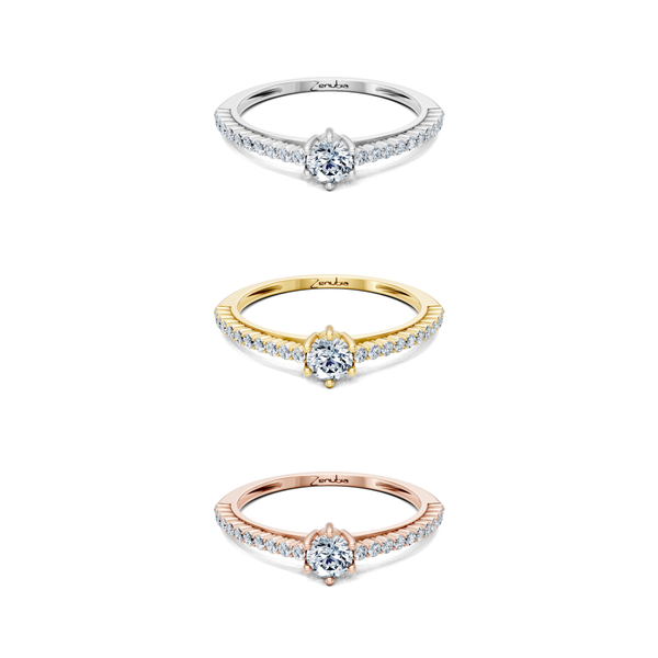 Livana_3erKombi_Livana-Verlobungsring_Zenubia_Weissgold_Gelbgold_Rosegold_Platin