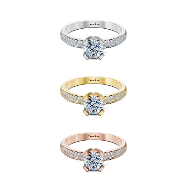Lora_3erKombi_Lora-Verlobungsring_Zenubia_Weissgold_Gelbgold_Rosegold_Platin